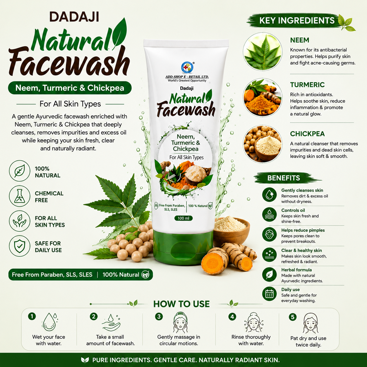 DADAJI Natural Facewash