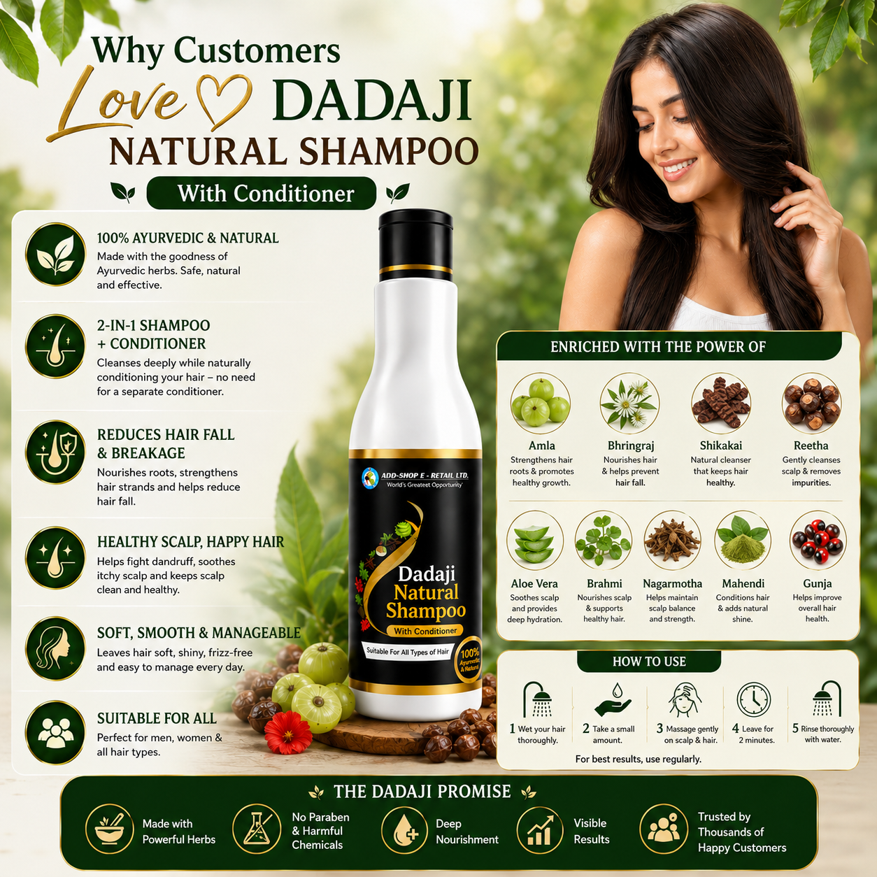 Dadaji Natural Shampoo with Conditioner