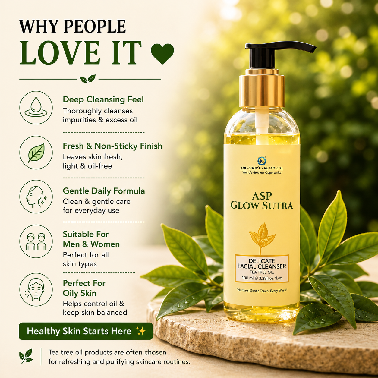 ASP Glow Sutra Tea Tree Face Wash