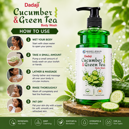 Dadaji cucumber & green tea Body wash