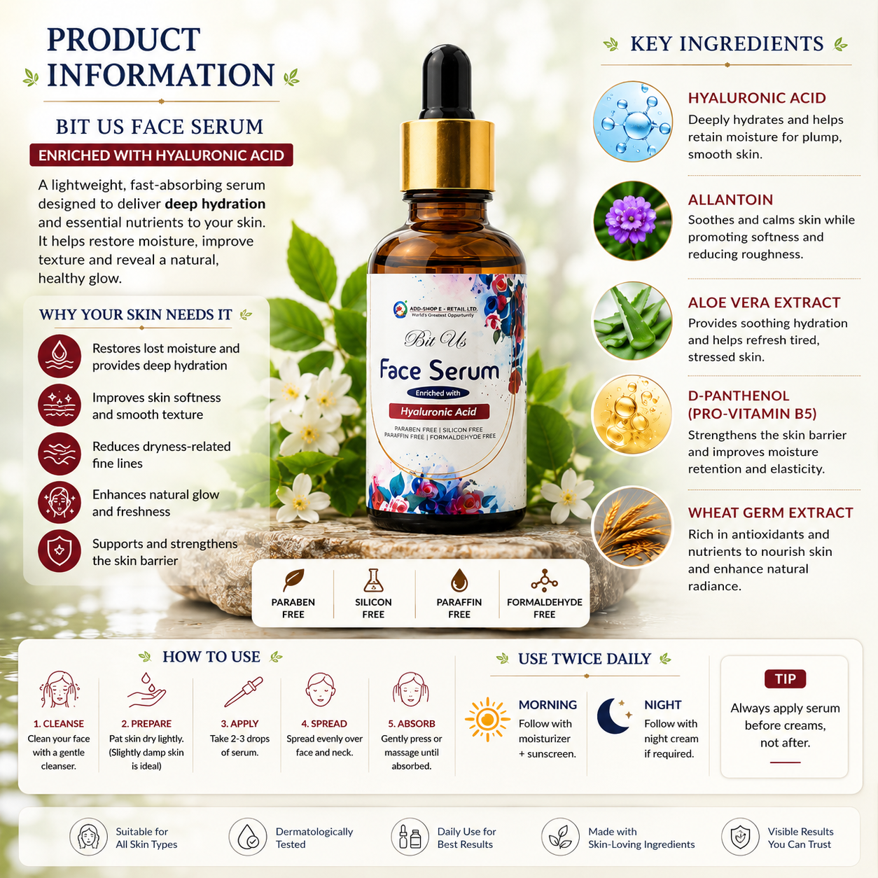 BIT US Hyaluronic Acid Face Serum