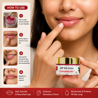 ASP Silk Sutra Strawberry Edible Lip Balm