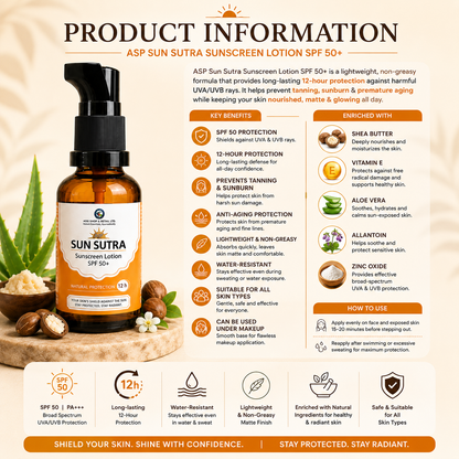 ASP Sun Sutra Sunscreen Lotion SPF 50+