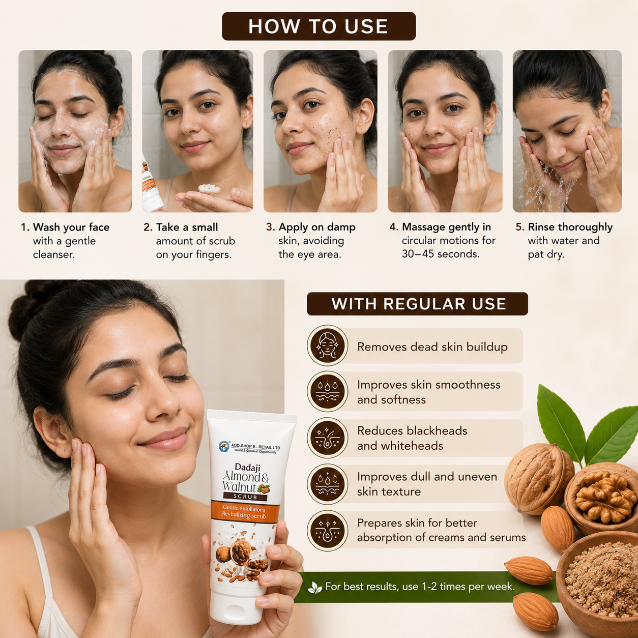 Dadaji Almond &amp; Walnut Scrub