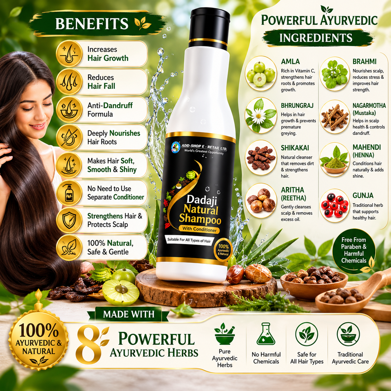 Dadaji Natural Shampoo with Conditioner