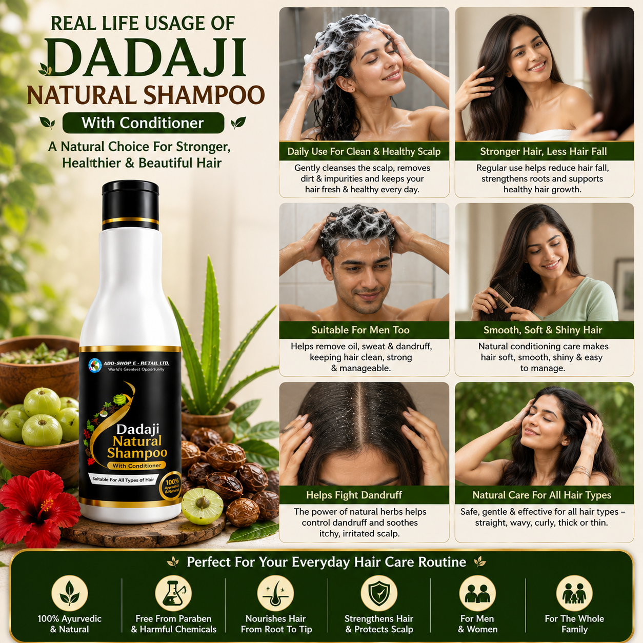 Dadaji Natural Shampoo with Conditioner
