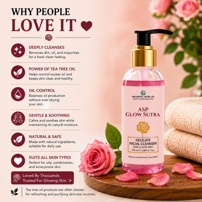 ASP Glow Sutra Rose Face Wash