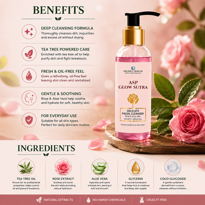 ASP Glow Sutra Rose Face Wash