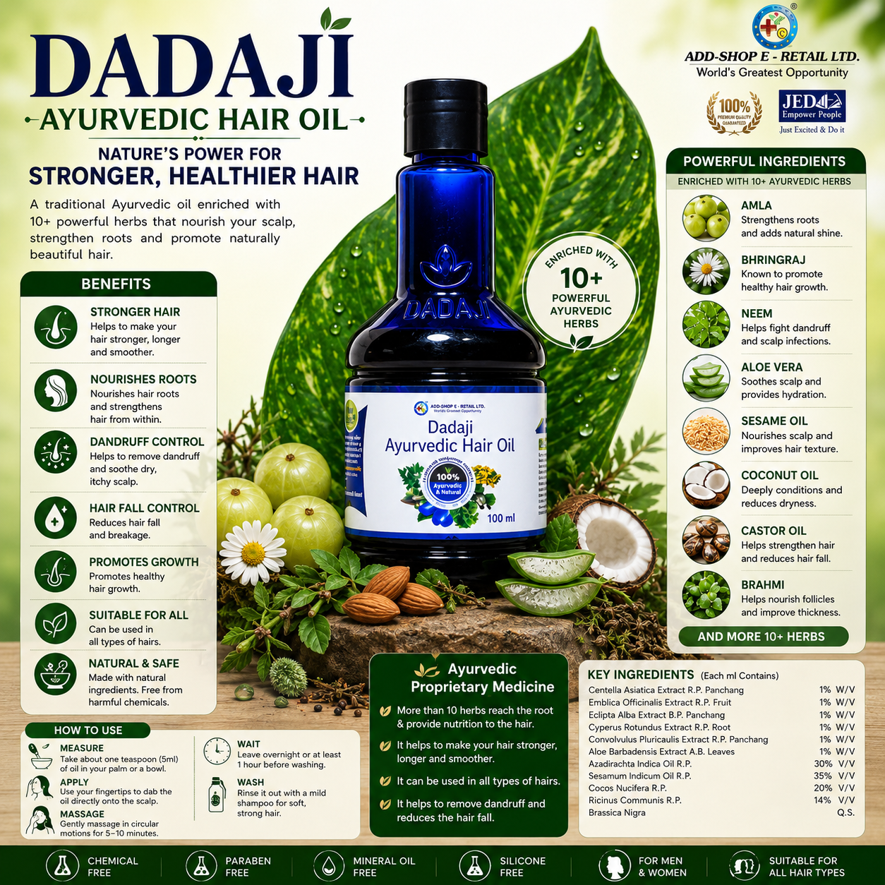 DADAJI Ayurvedic Hair Oil