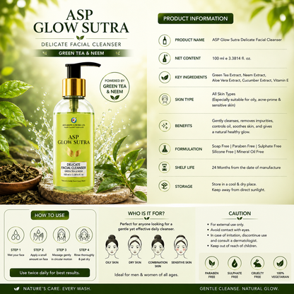 ASP GREEN TEA NEEM FACE WASH