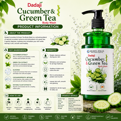 Dadaji cucumber & green tea Body wash