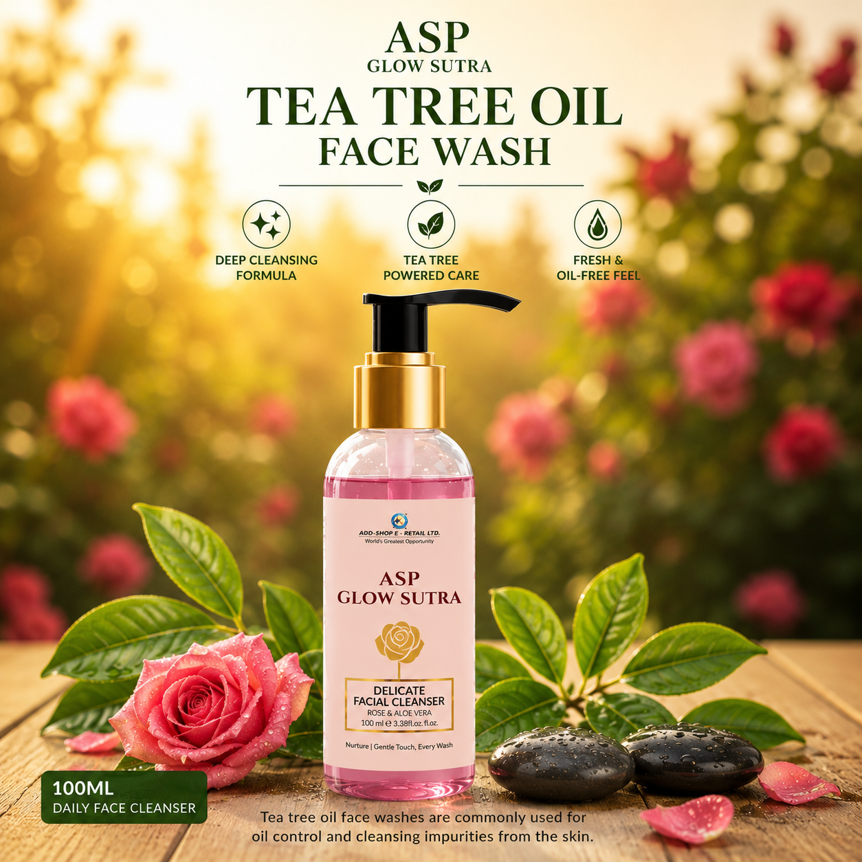 ASP Glow Sutra Rose Face Wash